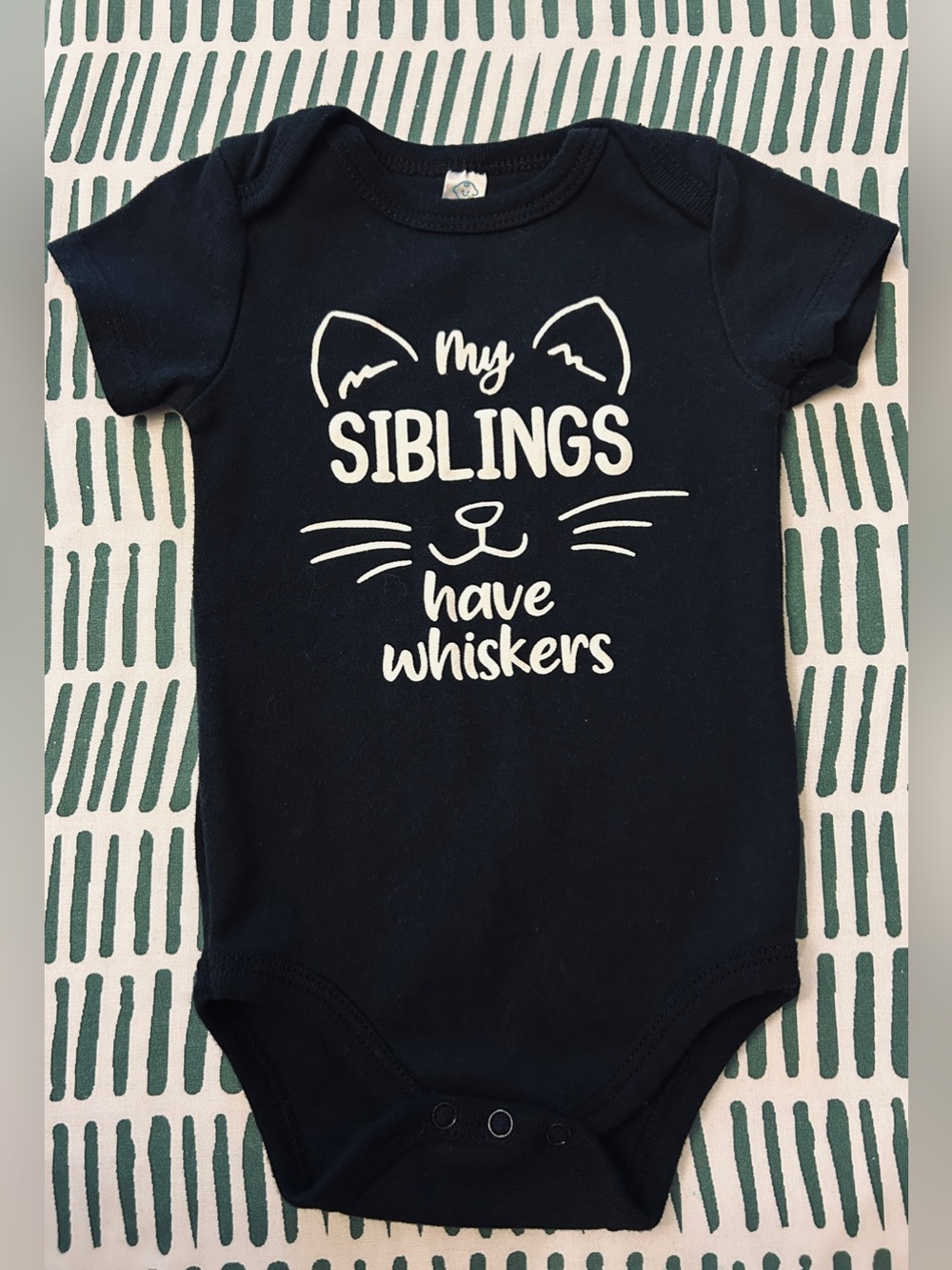 NWOT Bundle Essentials Baby Bodysuit 6M Siblings Have Whiskers Cat